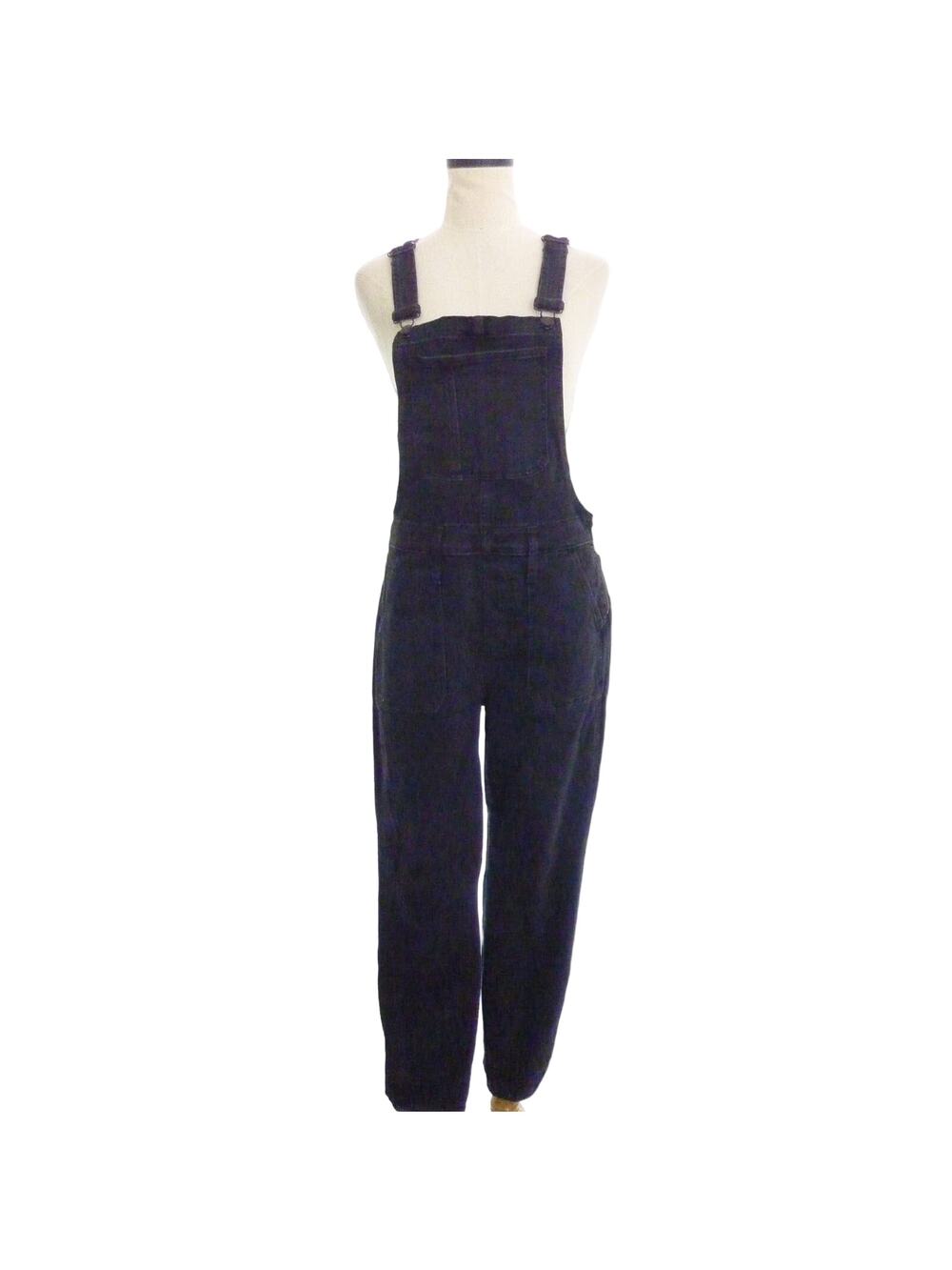 Madewell Black Denim Jean Overalls Medium Size Zip Skinny Lunar Overalls
